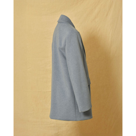Manteau à double boutonnage bleu Manuel Ritz