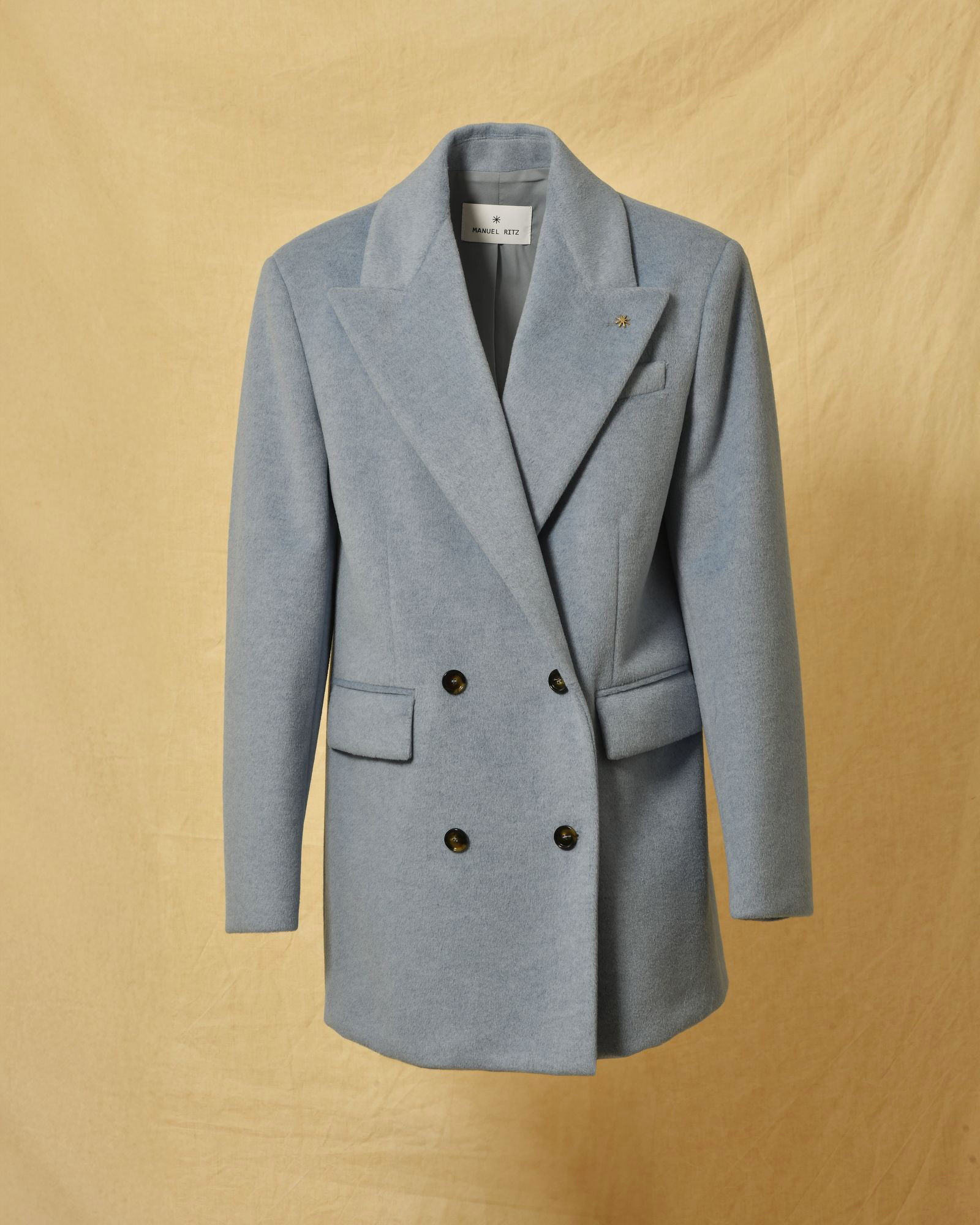 Manteau à double boutonnage bleu Manuel Ritz
