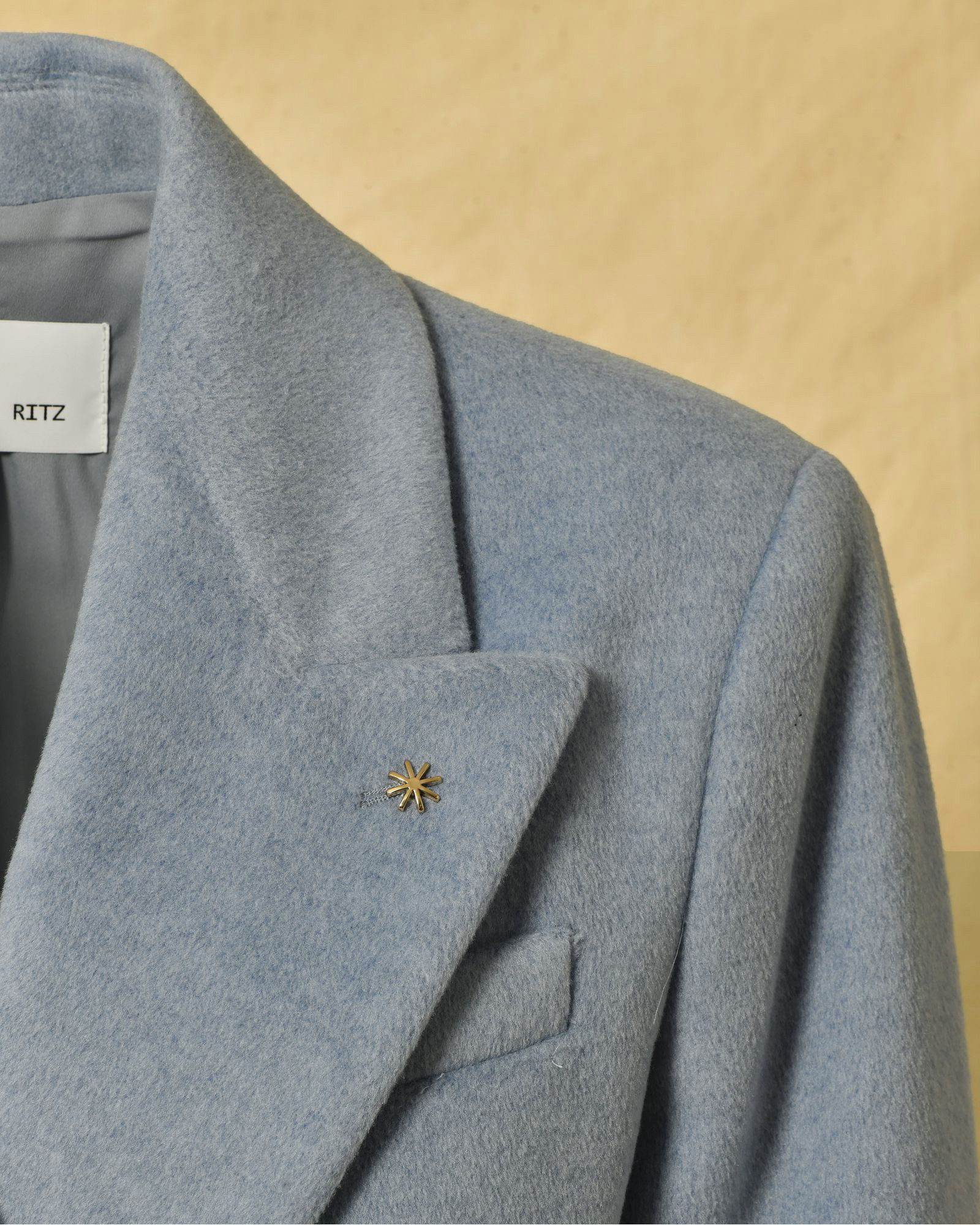 Manteau à double boutonnage bleu Manuel Ritz