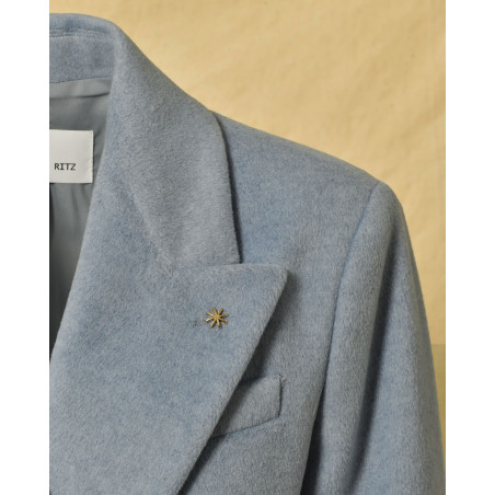 Manteau à double boutonnage bleu Manuel Ritz
