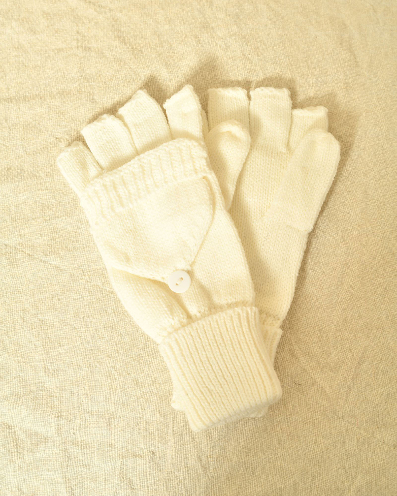 Mitaines convertibles 2 en 1 blanches Ka