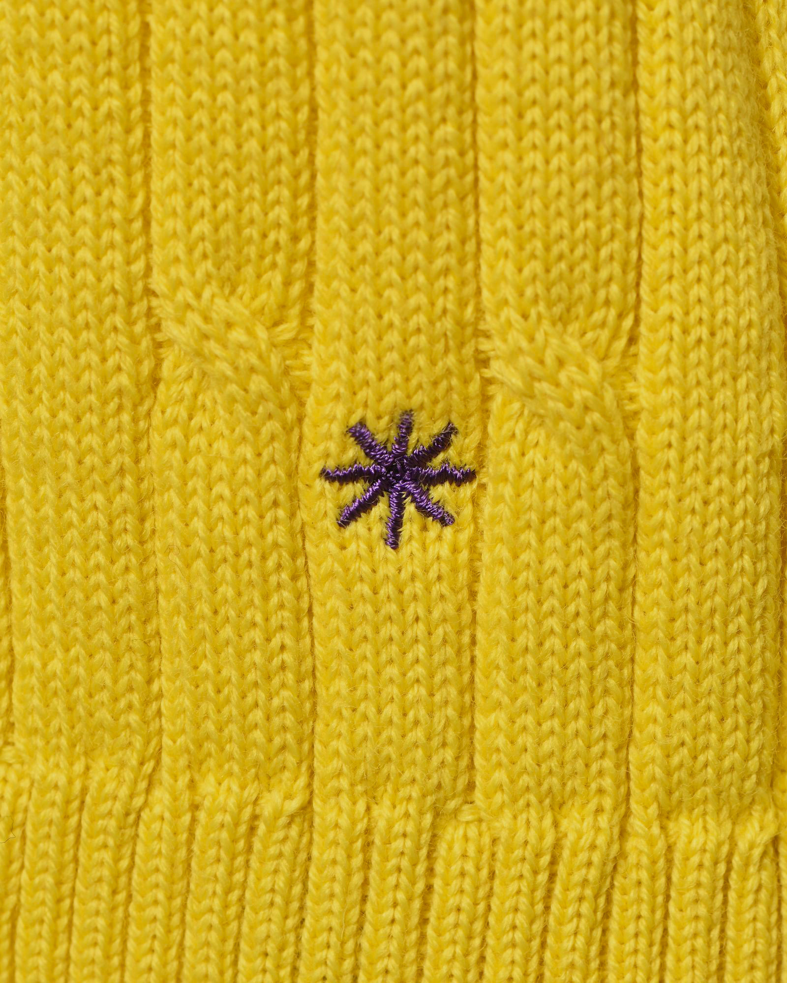 Pull en maille à manches courtes jaune Manuel Ritz