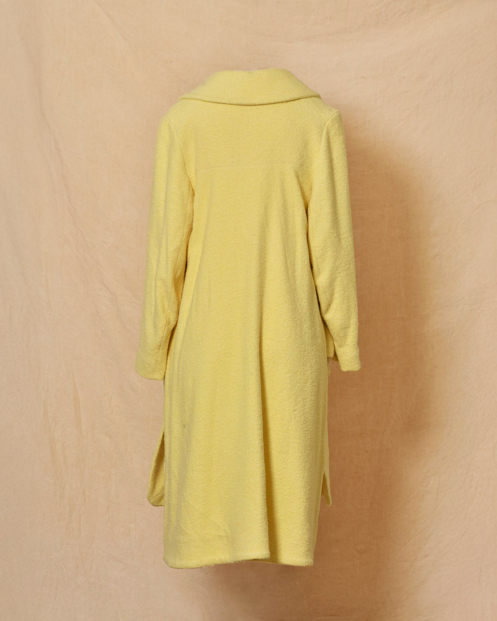 Manteau en laine à bouclette jaune Malloni