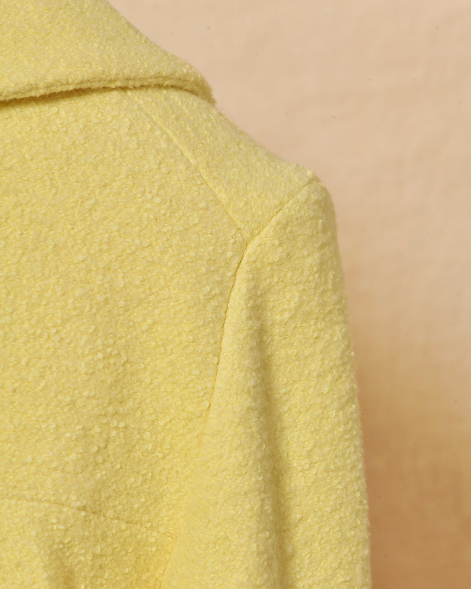 Manteau en laine à bouclette jaune Malloni