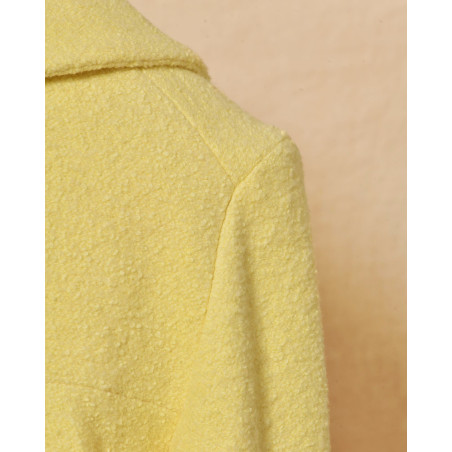 Manteau en laine à bouclette jaune Malloni