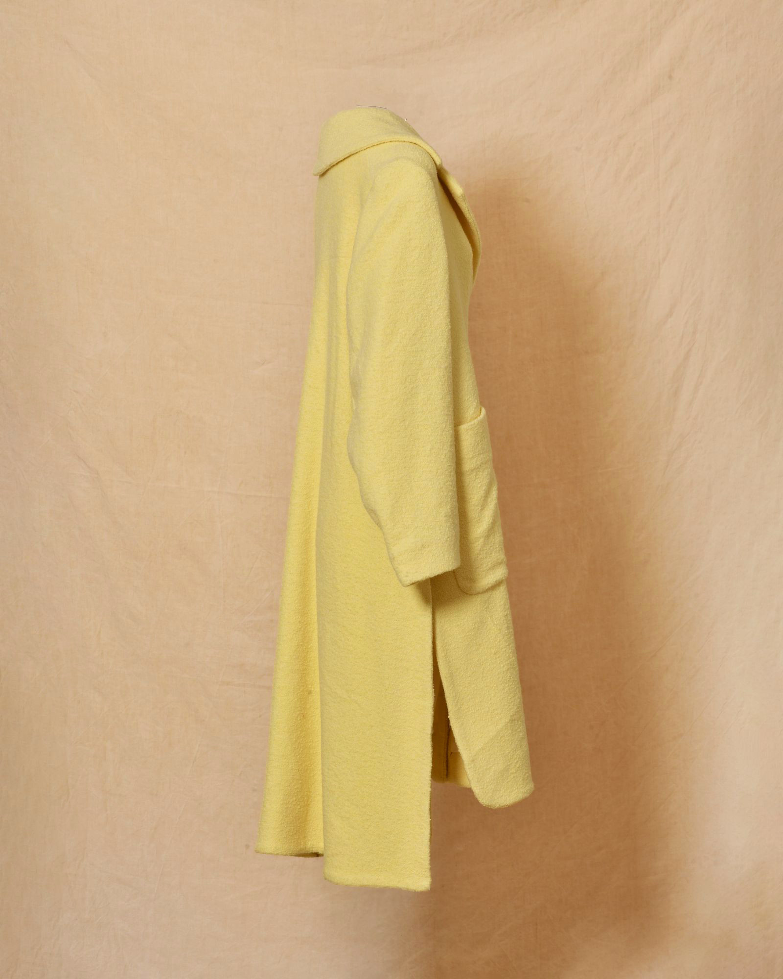Manteau en laine à bouclette jaune Malloni