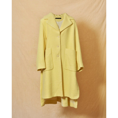 Manteau en laine à bouclette jaune Malloni