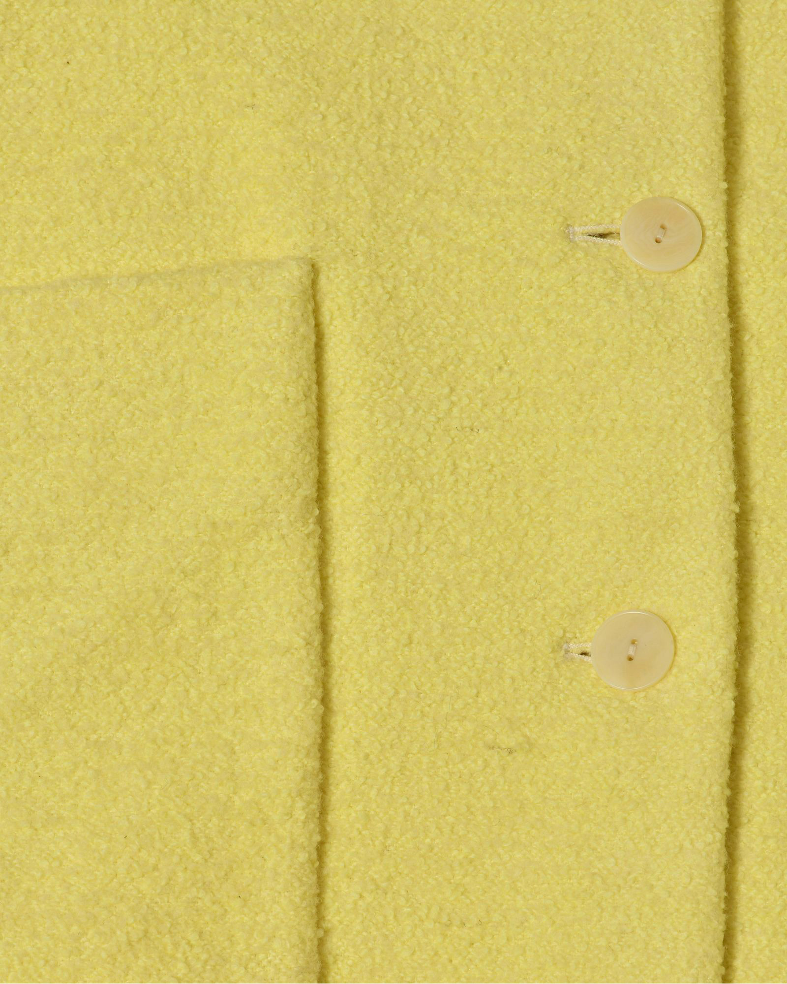 Manteau en laine à bouclette jaune Malloni