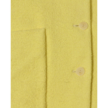 Manteau en laine à bouclette jaune Malloni
