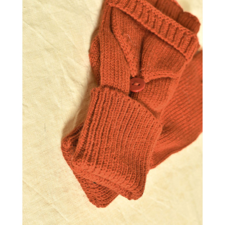 Mitaines convertibles 2 en 1 oranges Ka