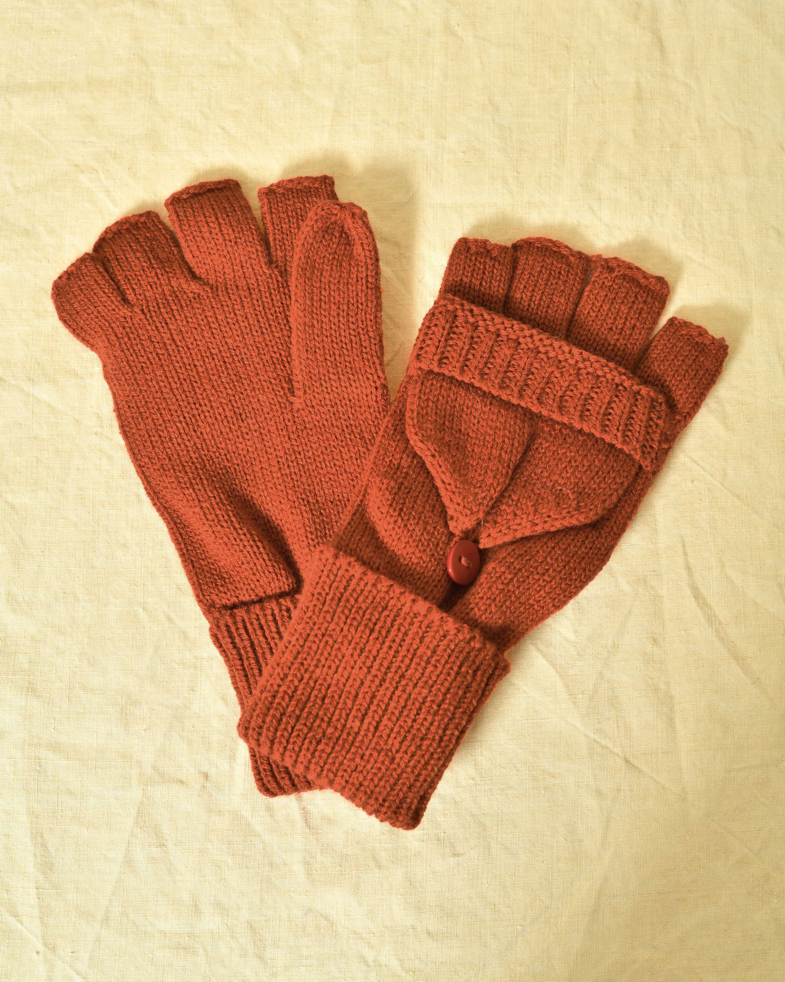 Mitaines convertibles 2 en 1 oranges Ka