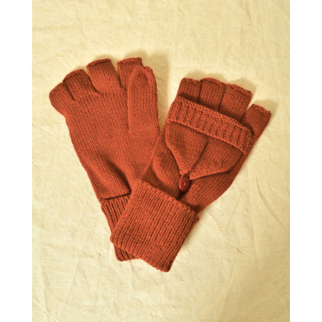 Mitaines convertibles 2 en 1 oranges Ka