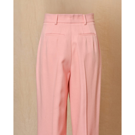 Pantalon à pinces rose Manuel Ritz