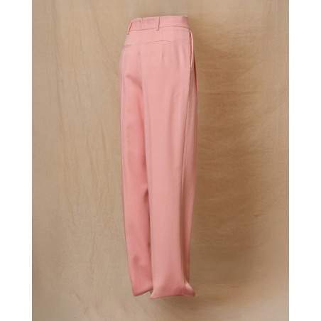 Pantalon à pinces rose Manuel Ritz