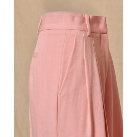 Pantalon à pinces rose Manuel Ritz