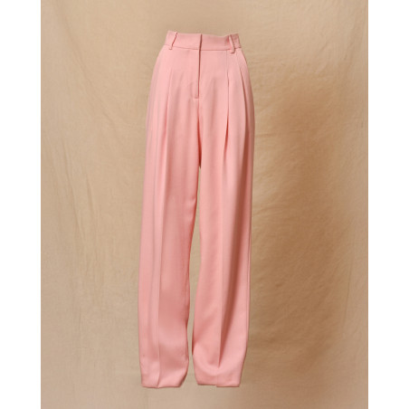 Pantalon à pinces rose Manuel Ritz