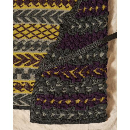 Top dos nu à col montant et motifs tricolore Malloni