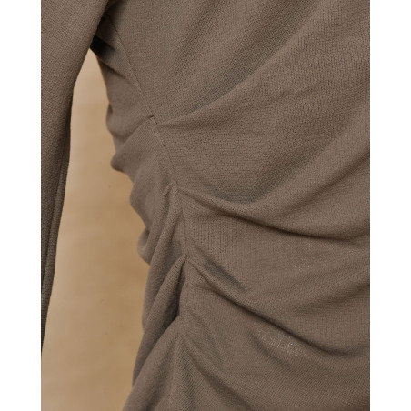 Top asymétrique gris Malloni