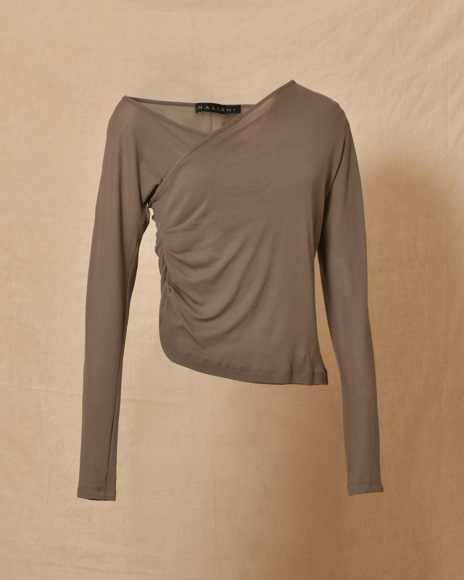 Top asymétrique gris Malloni