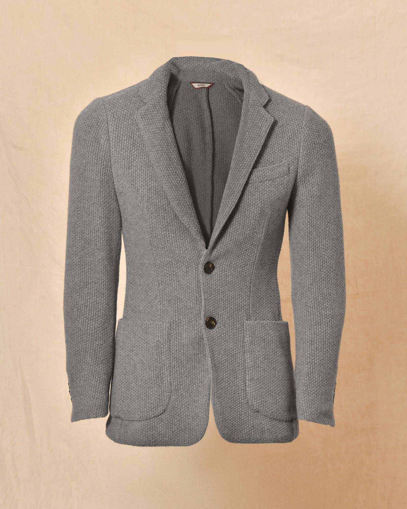 Veste en maille grise texturée Roda