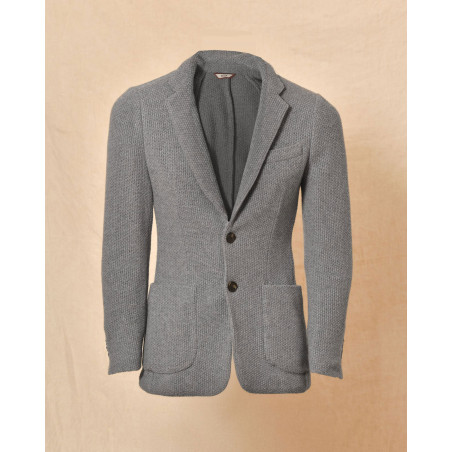 Veste en maille grise texturée Roda