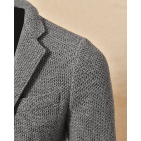 Veste en maille grise texturée Roda