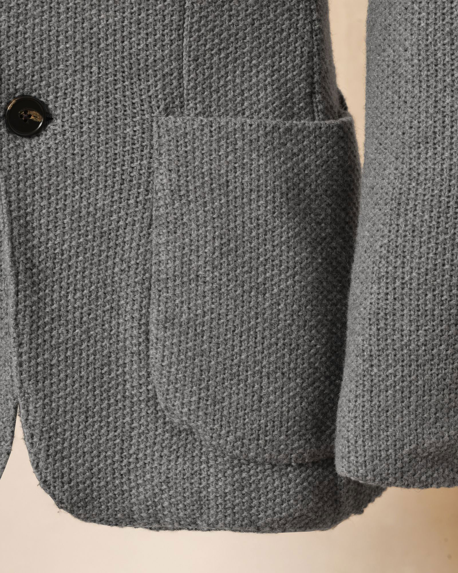 Veste en maille grise texturée Roda