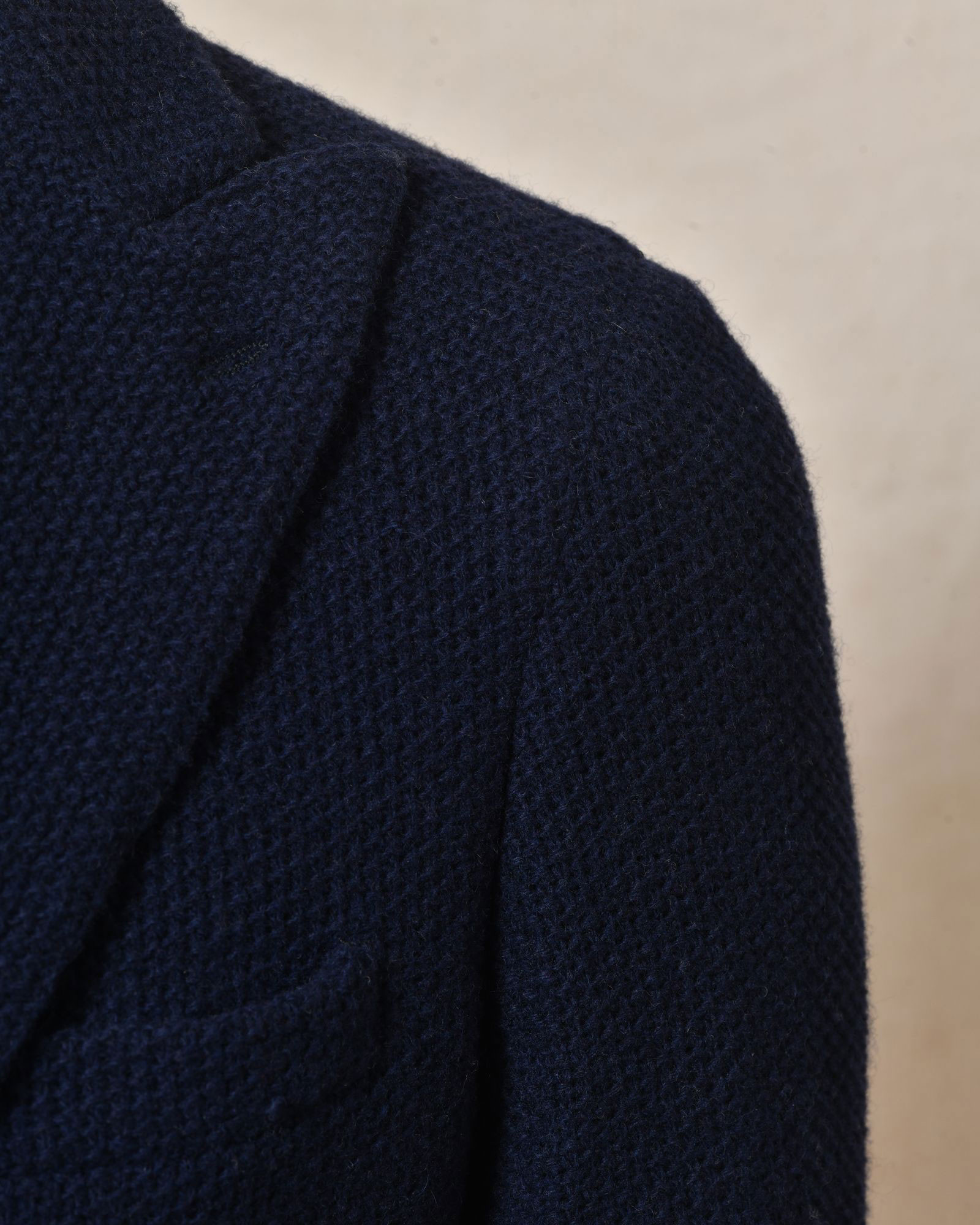 Veste en maille bleue texturée Roda