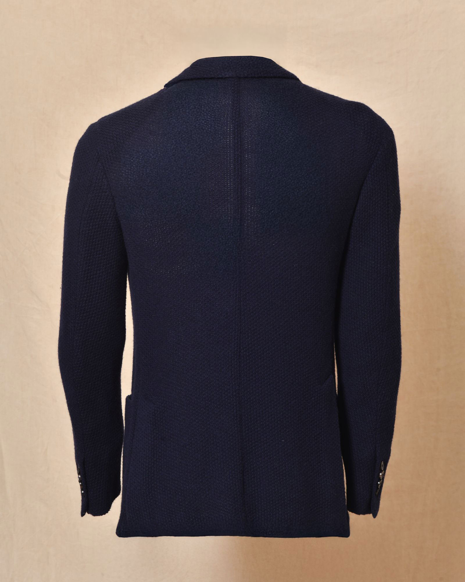 Veste en maille bleue texturée Roda