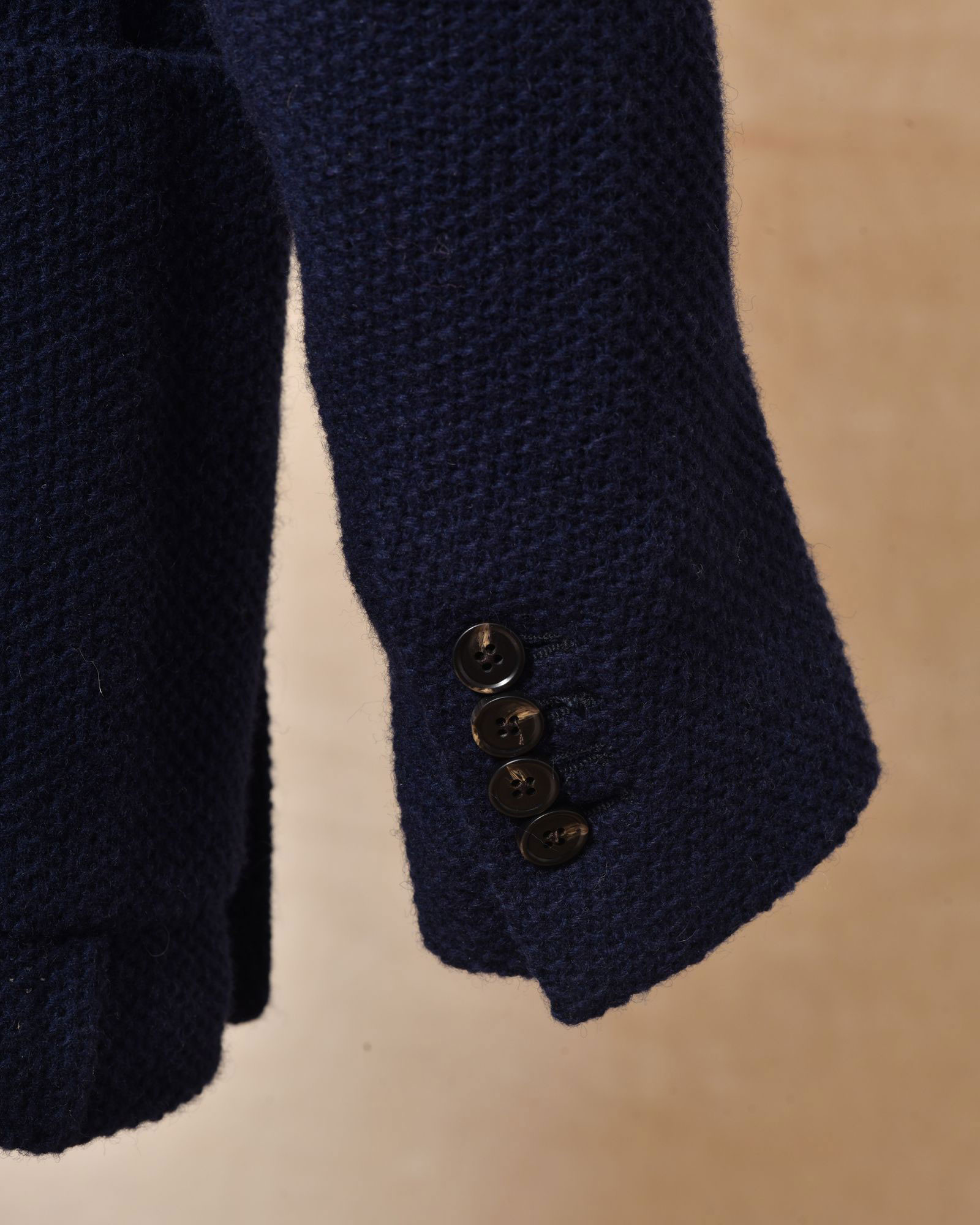 Veste en maille bleue texturée Roda