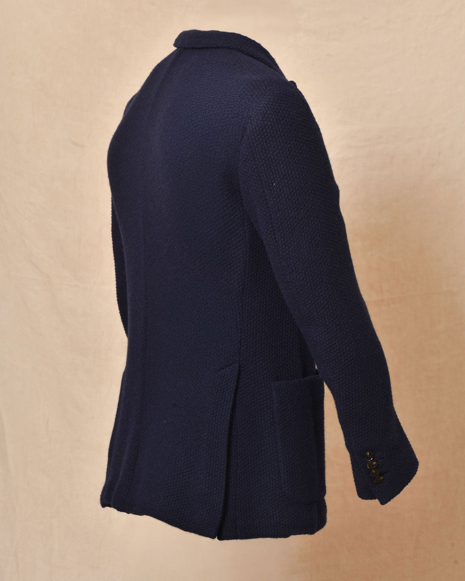 Veste en maille bleue texturée Roda