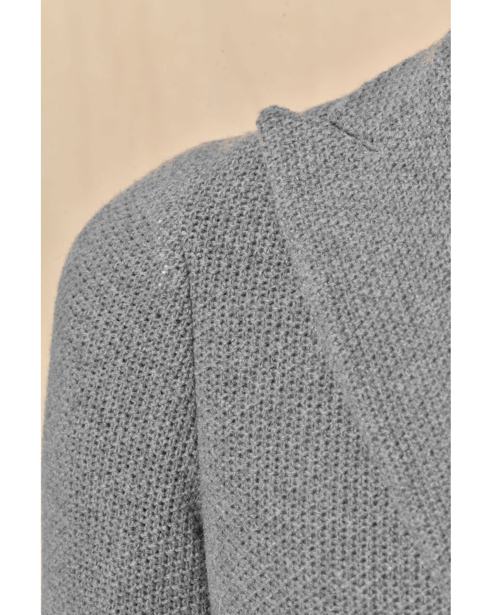 Veste en maille grise à double boutonnage Roda