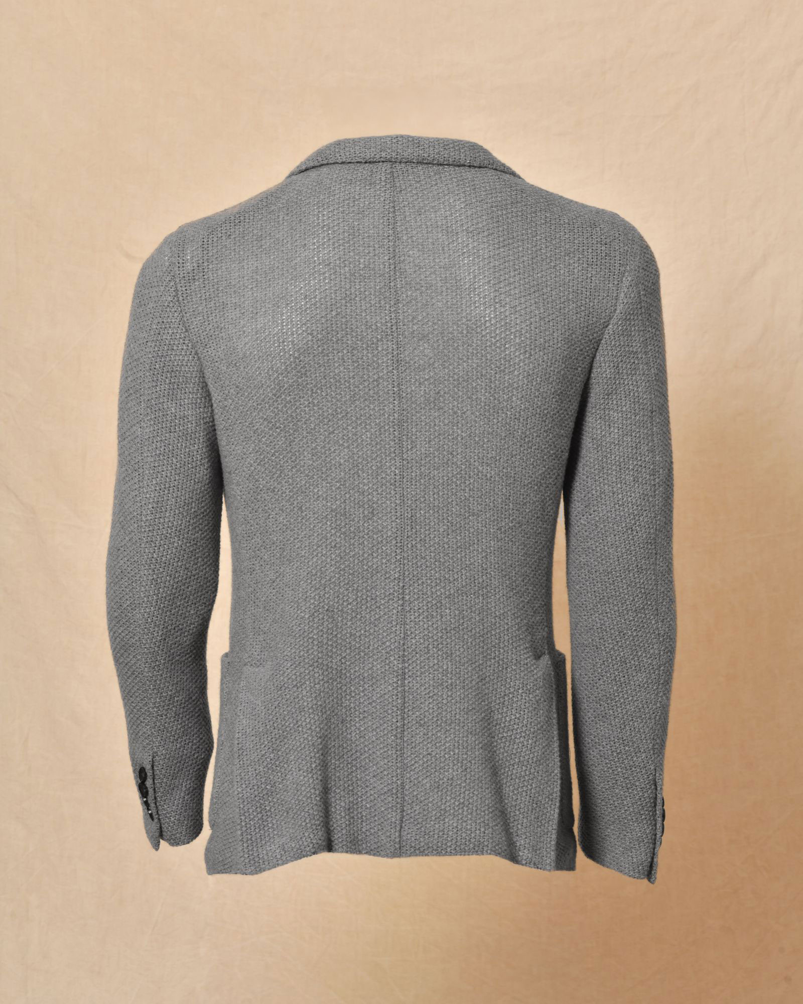 Veste en maille grise à double boutonnage Roda