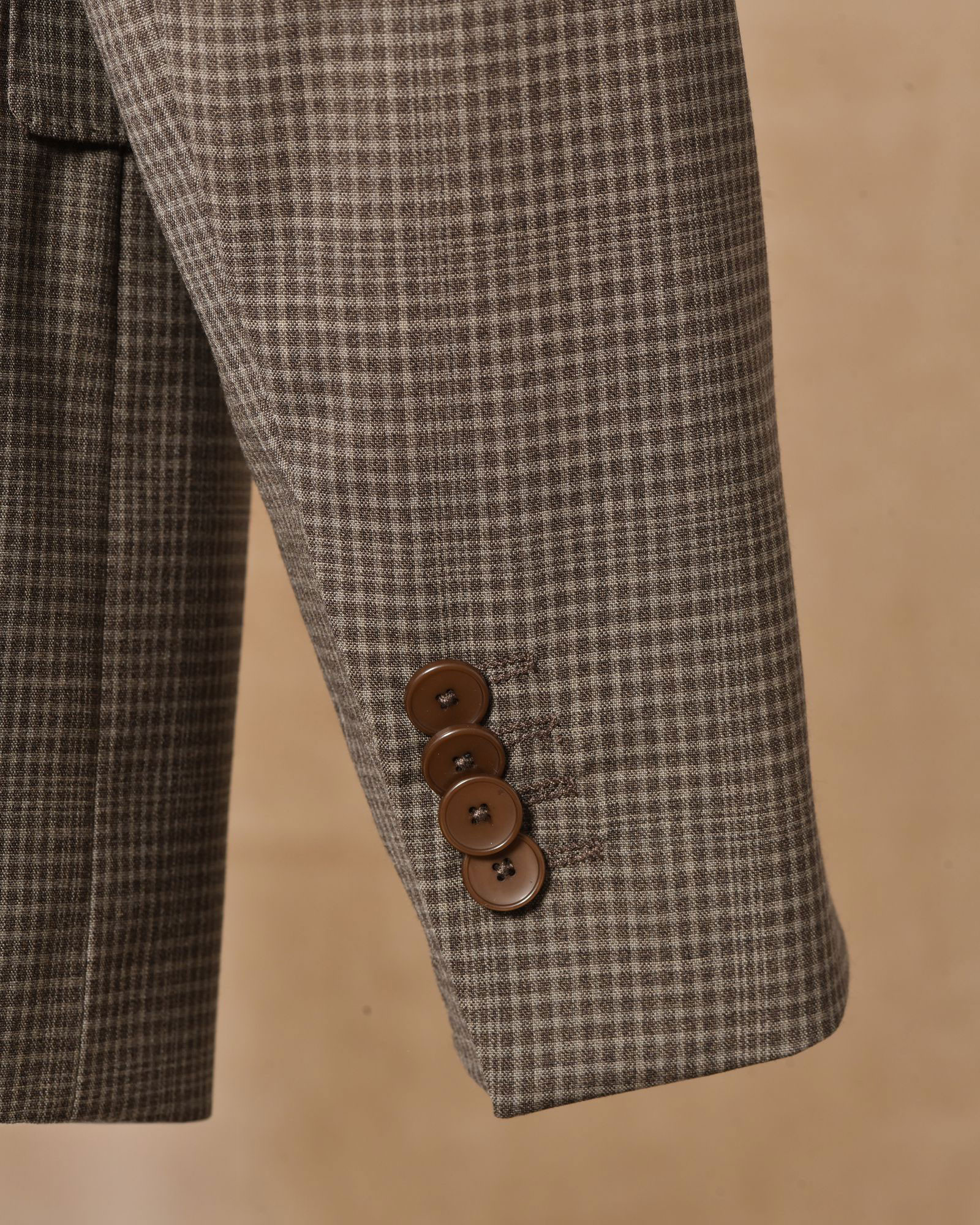 Costume à carreaux marron AT.P.CO