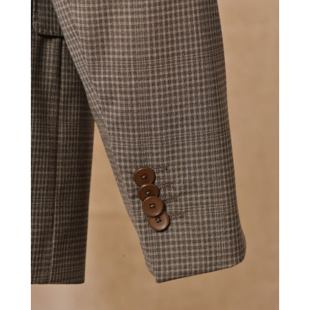 Costume à carreaux marron AT.P.CO