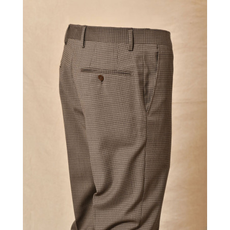 Costume à carreaux marron AT.P.CO