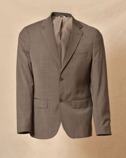 Costume à carreaux marron AT.P.CO