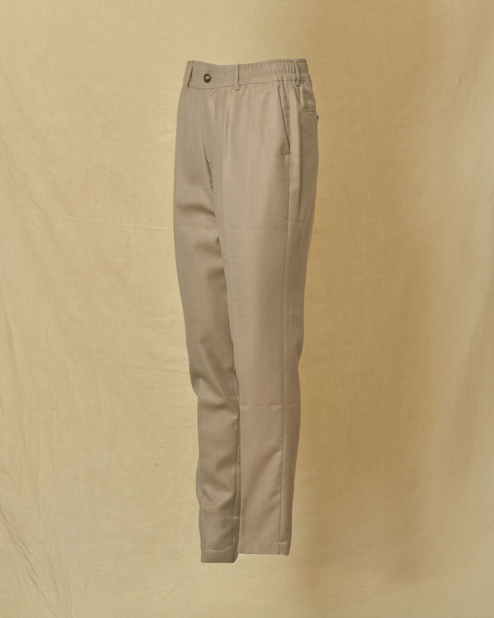 Pantalon en laine beige Cruna