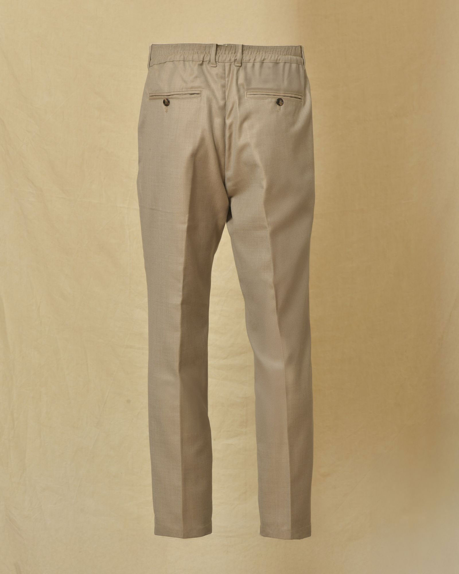 Pantalon en laine beige Cruna
