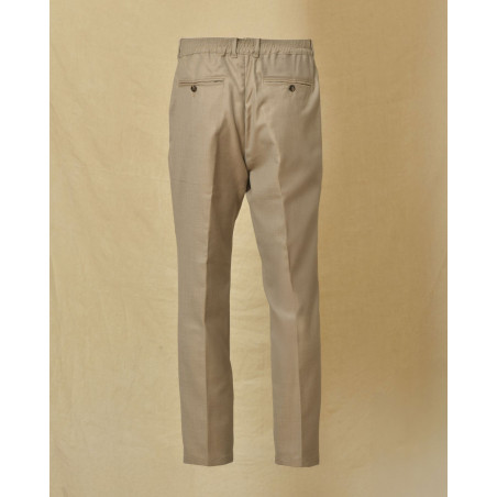 Pantalon en laine beige Cruna