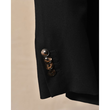 Veste de costume en laine noire Cruna
