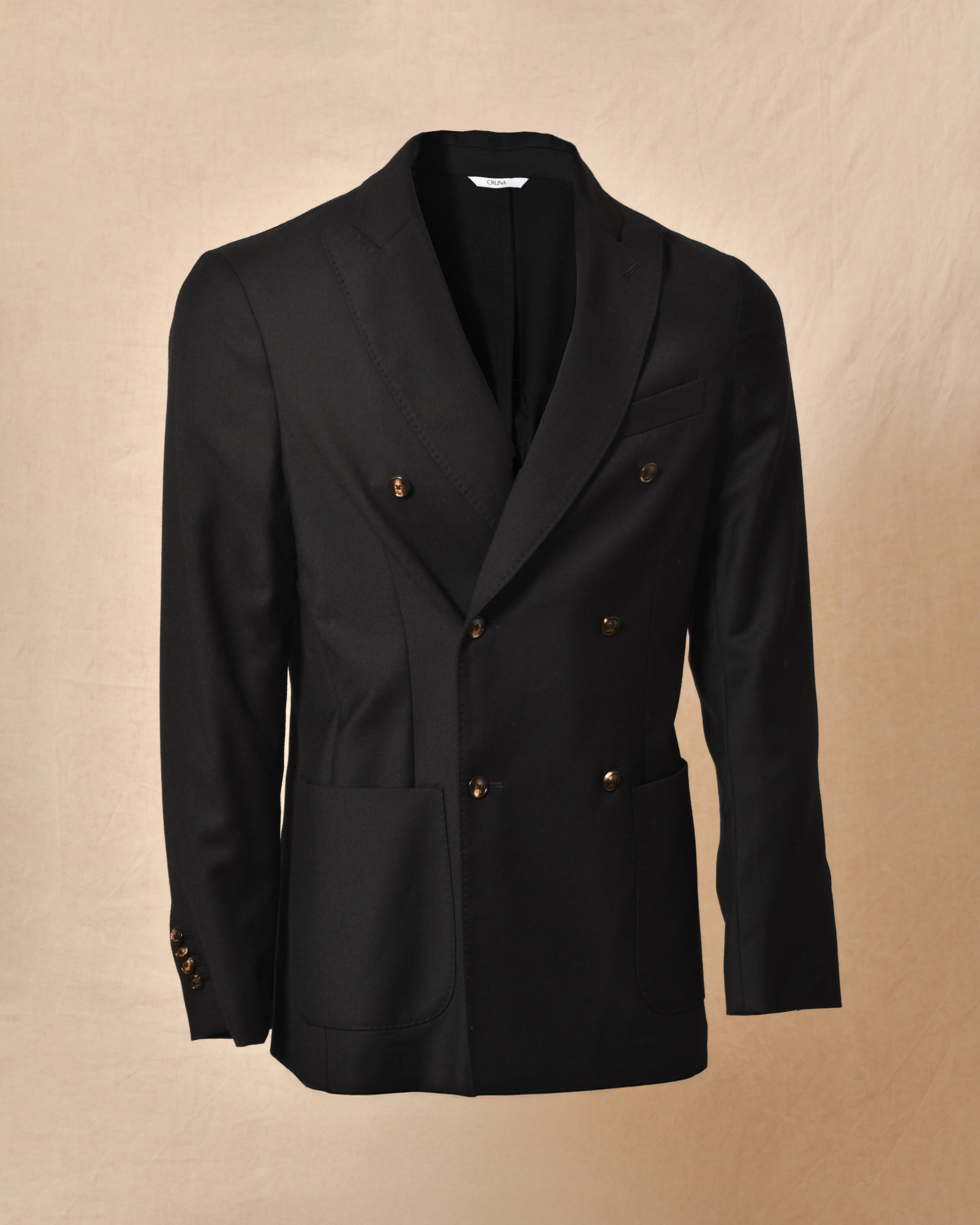 Veste de costume en laine noire Cruna
