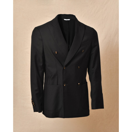 Veste de costume en laine noire Cruna