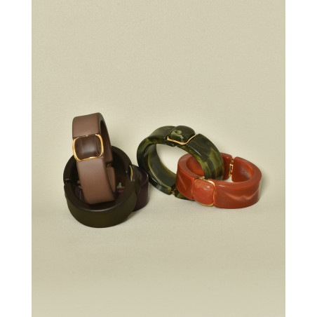 Bracelet jonc violet à fermeture magnétique Ka