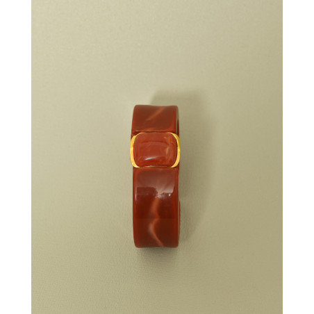 Bracelet jonc orange à fermeture magnétique Ka