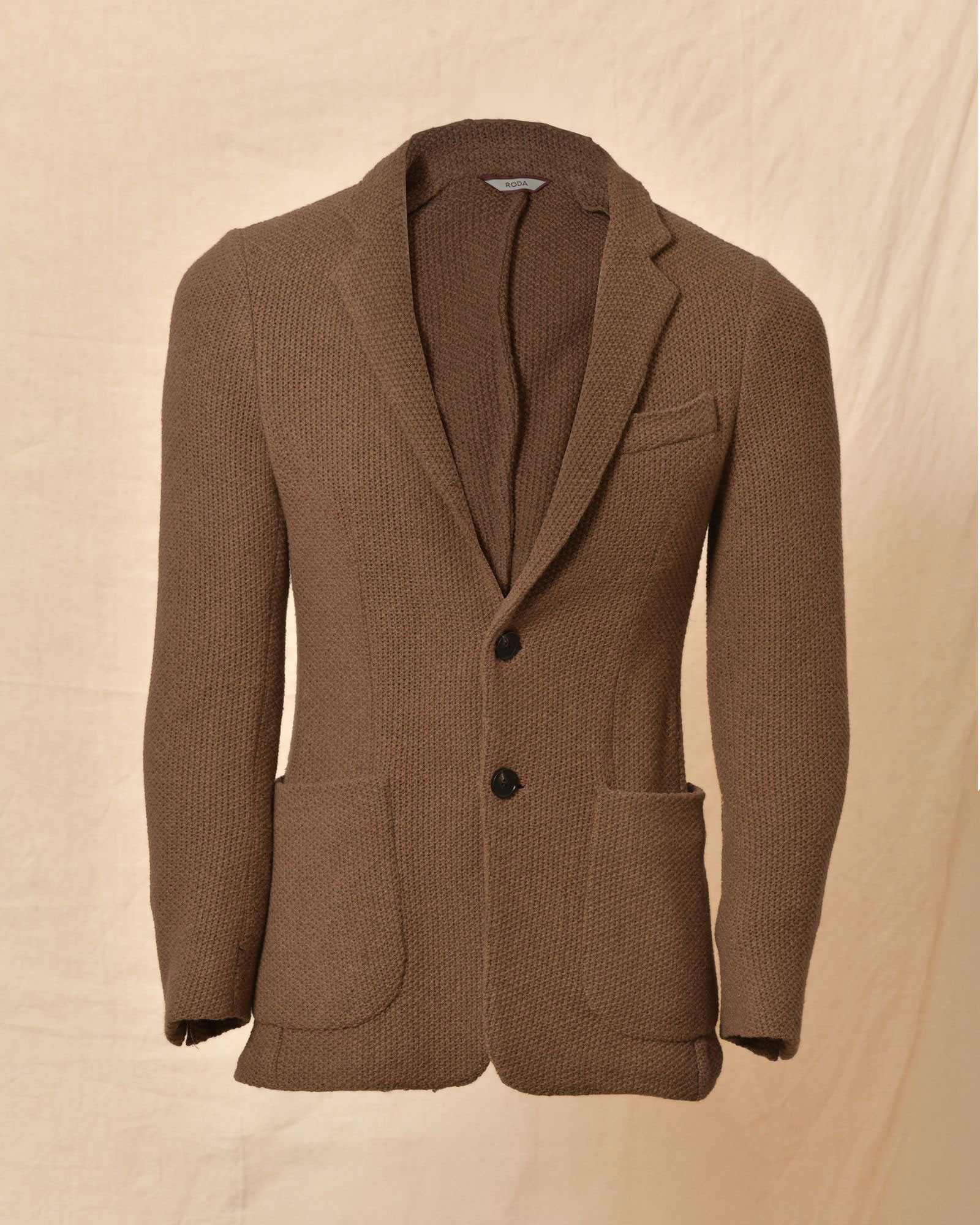 Veste blazer en maille marron Roda