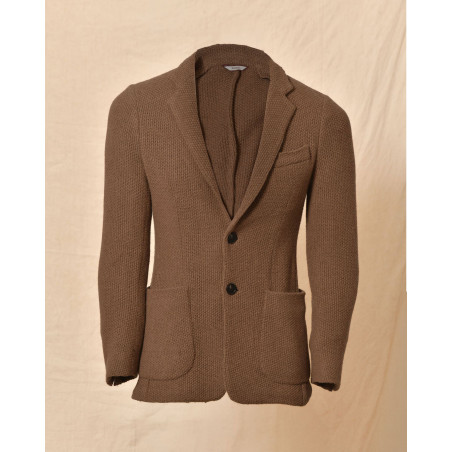 Veste blazer en maille marron Roda