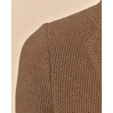 Veste blazer en maille marron Roda