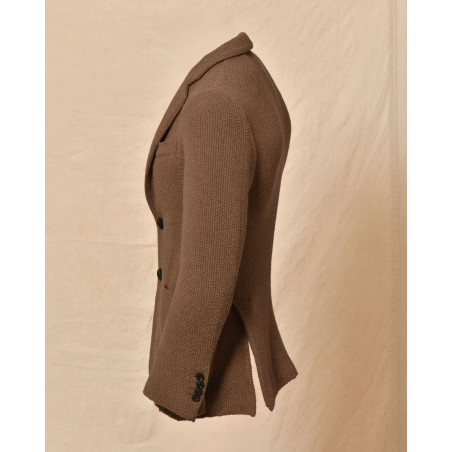 Veste blazer en maille marron Roda