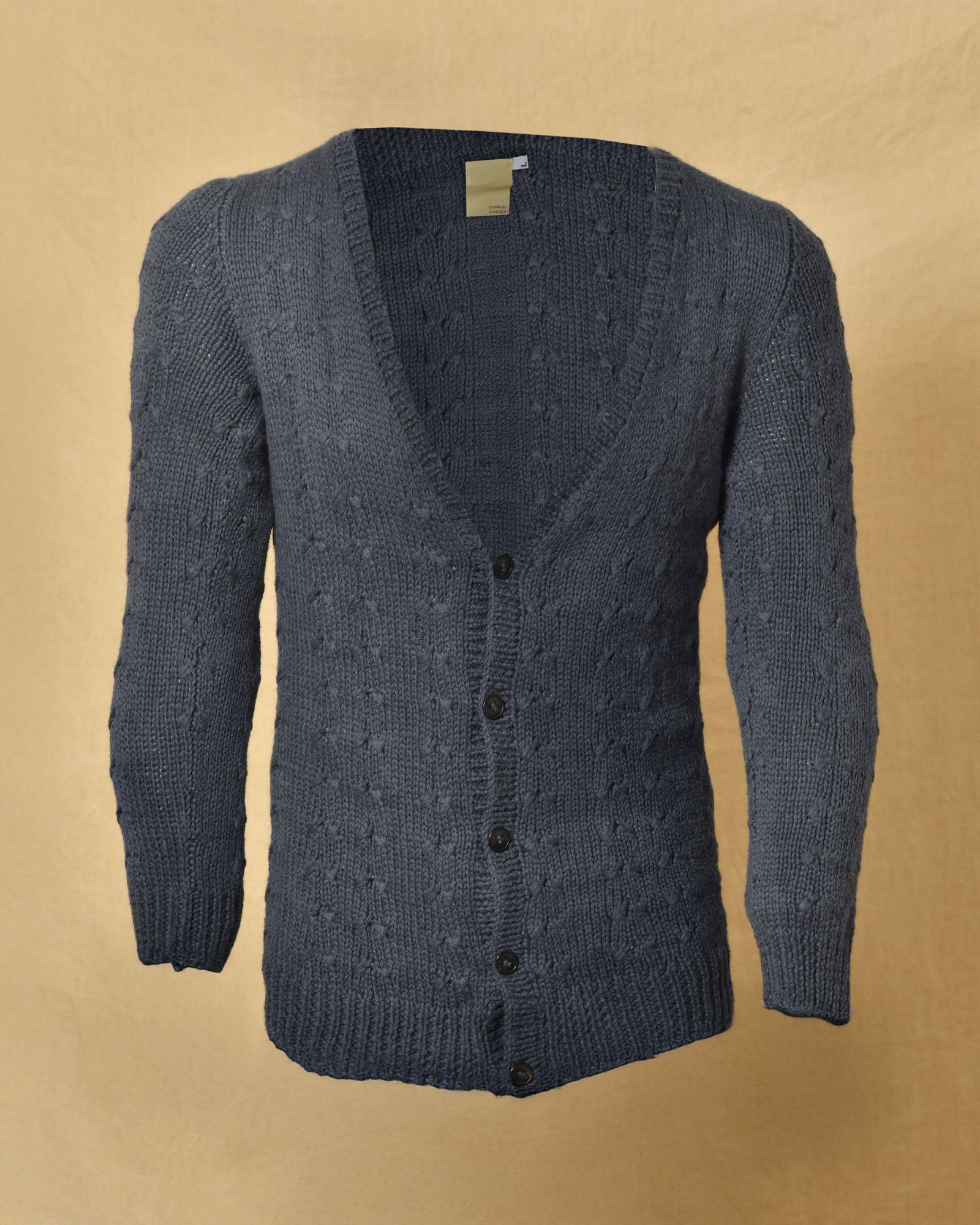 Gilet en alpaga bleu Tremblay Alvergne